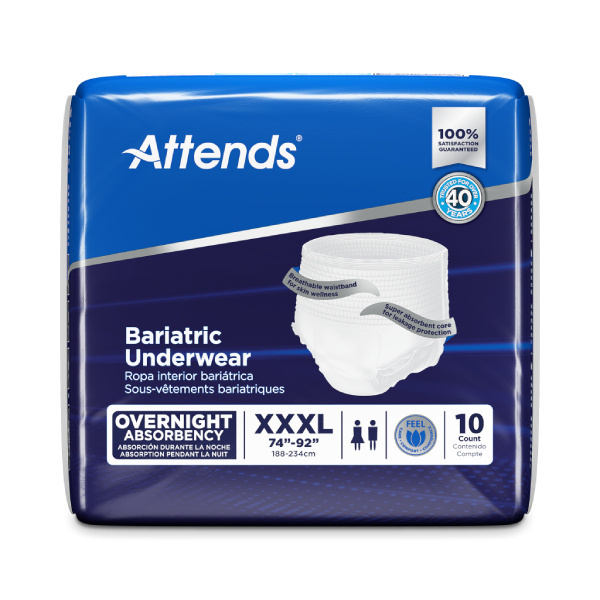 Attends Bariatric Overnight Underwear, 3X-Large - Bag of 10 (AP0760T Health & Beauty Health Care Incontinence Aids) photo