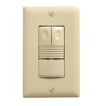PIR Wall Switch Occupancy Sensor, 2 Relays, 120/277V, White