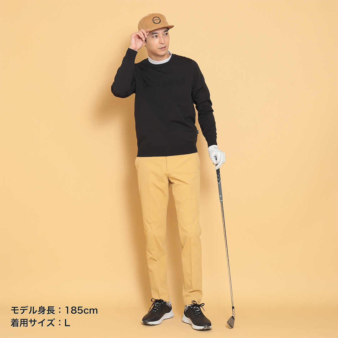 ピンタックロゴポリエステルニット (MENS)