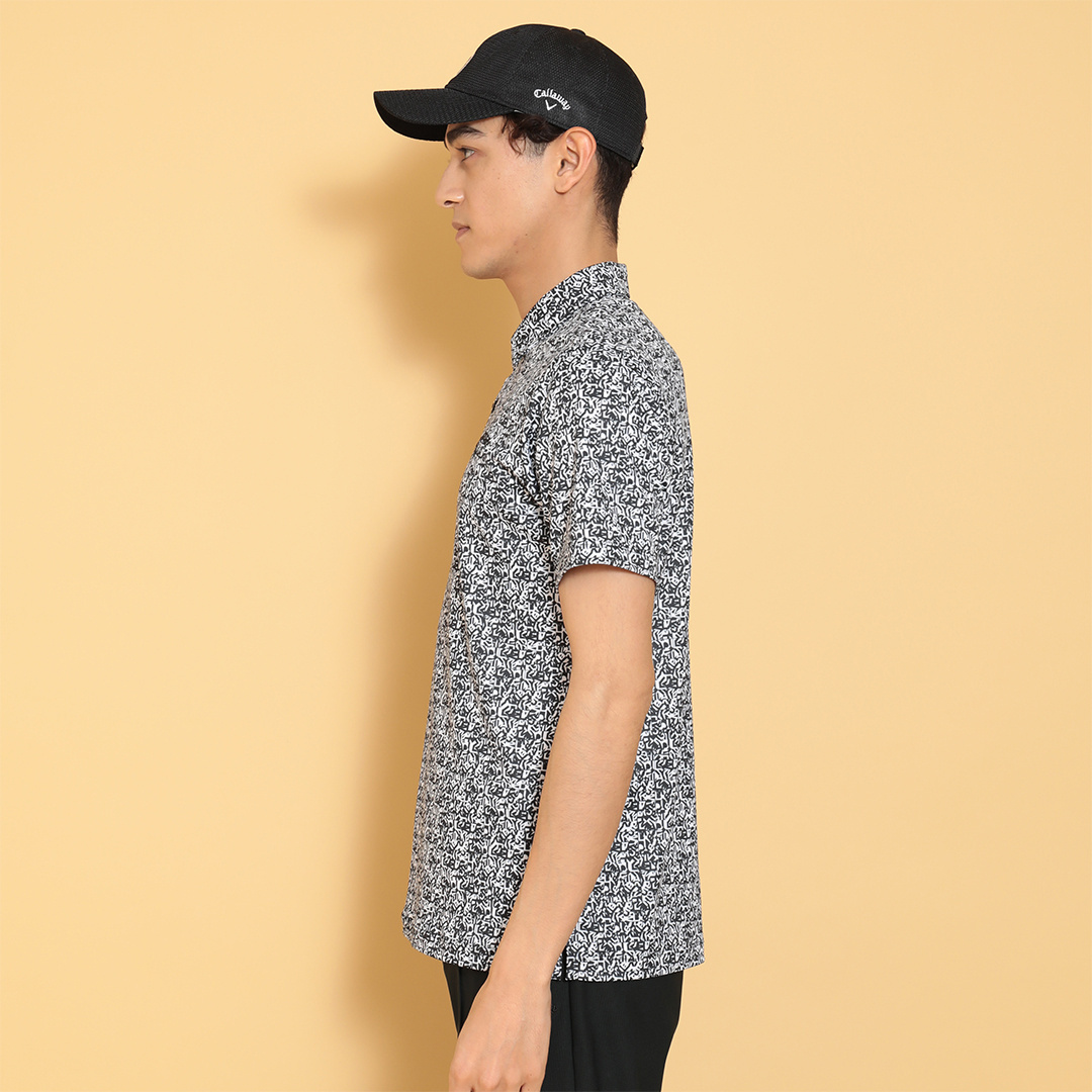 3℃裏クール幾何学ロゴプリントカノコシャツ (MENS)