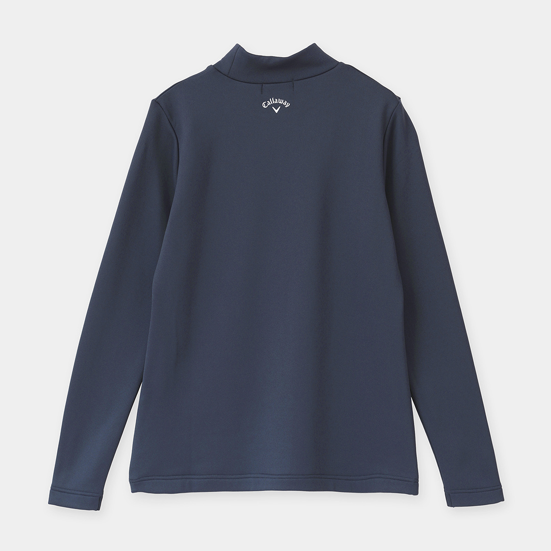 長袖裏起毛モックネックシャツ (WOMENS)
