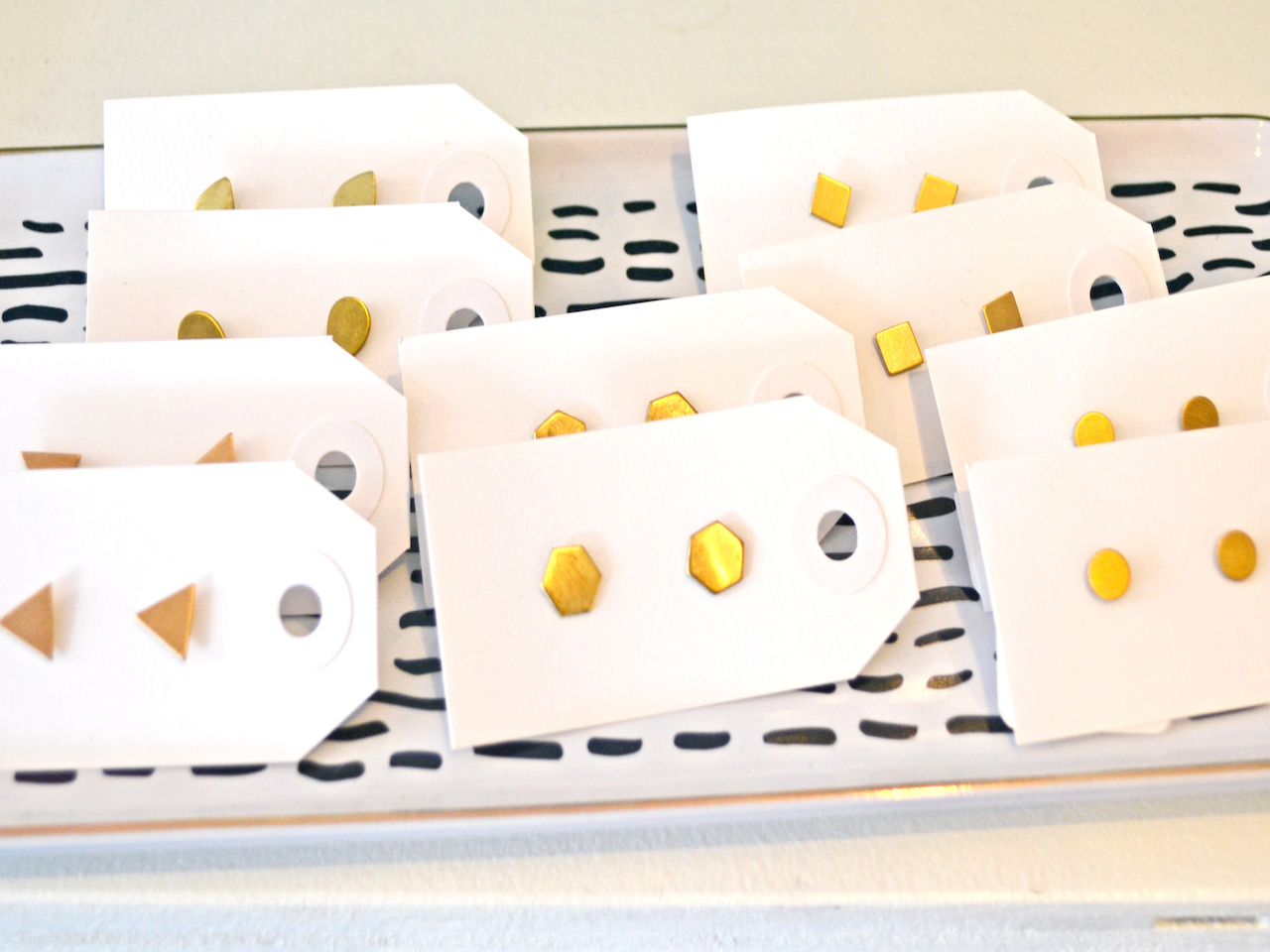 Buy a bunch of these earrings for gifts and yourself for only $9 each. Stud earrings at Blockparty Handmade Boutique