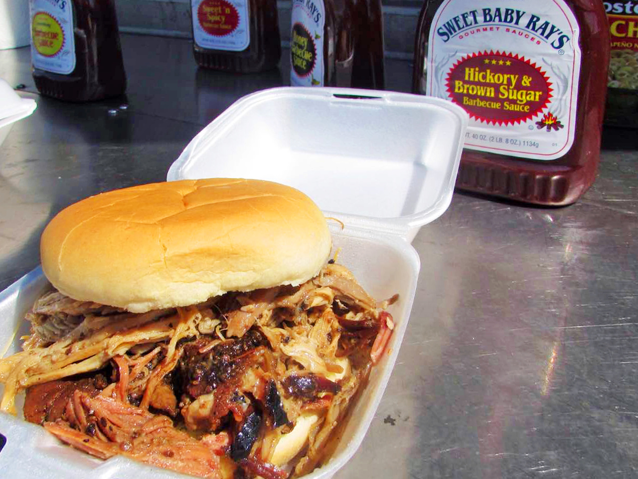 Just look at those burnt ends! Good eats at the Louisville Farmers Markets