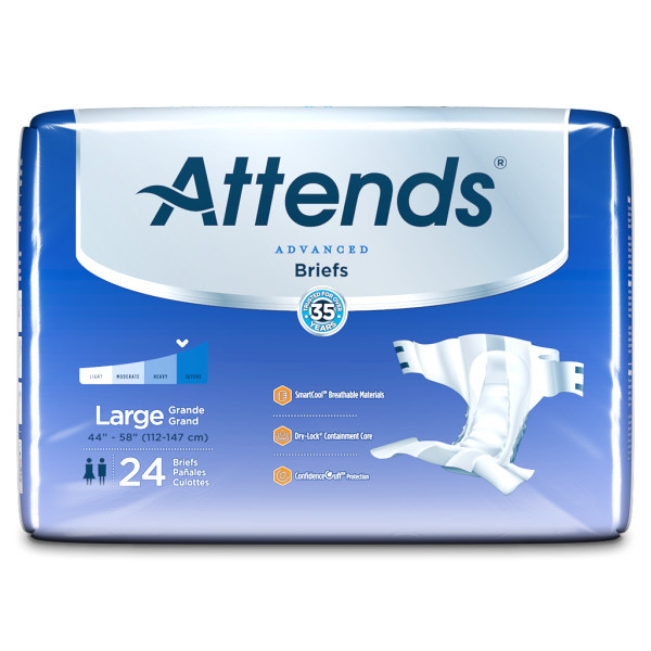 Attends Briefs, Ultimate, Large - 24/bag (ATDCLT Health & Beauty Health Care Incontinence Aids) photo