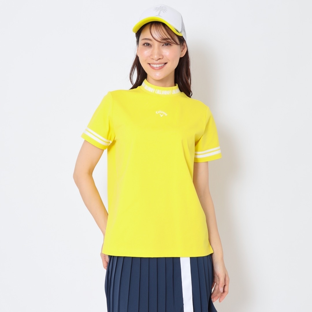 河本結プロ着用】UVカット裏クール半袖モックネックシャツ (WOMENS)