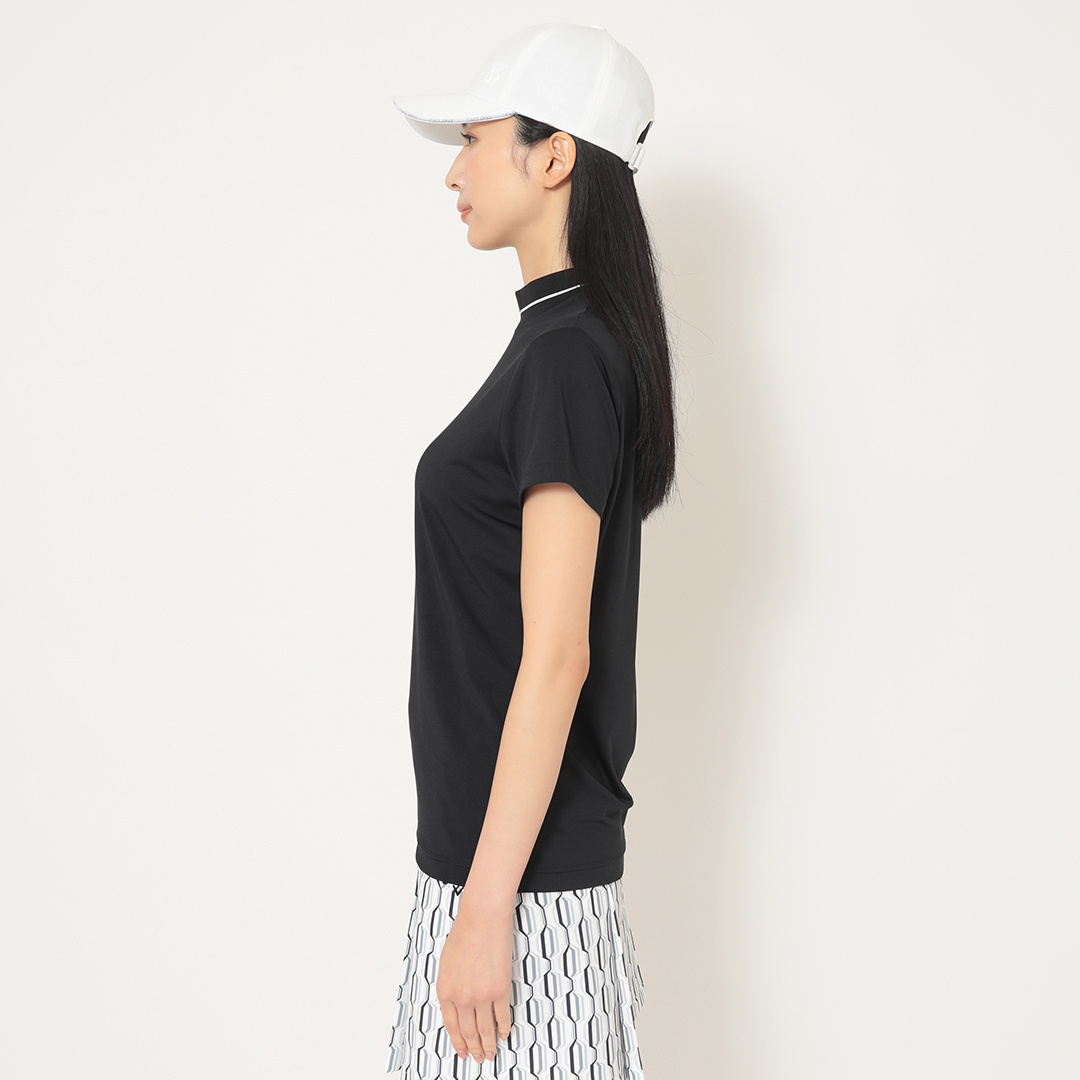 Callaway - Callaway プリントストレッチスムース 半袖モックネックシャツ ストレッチスムース半袖モックネックシャツ (WOMENS)