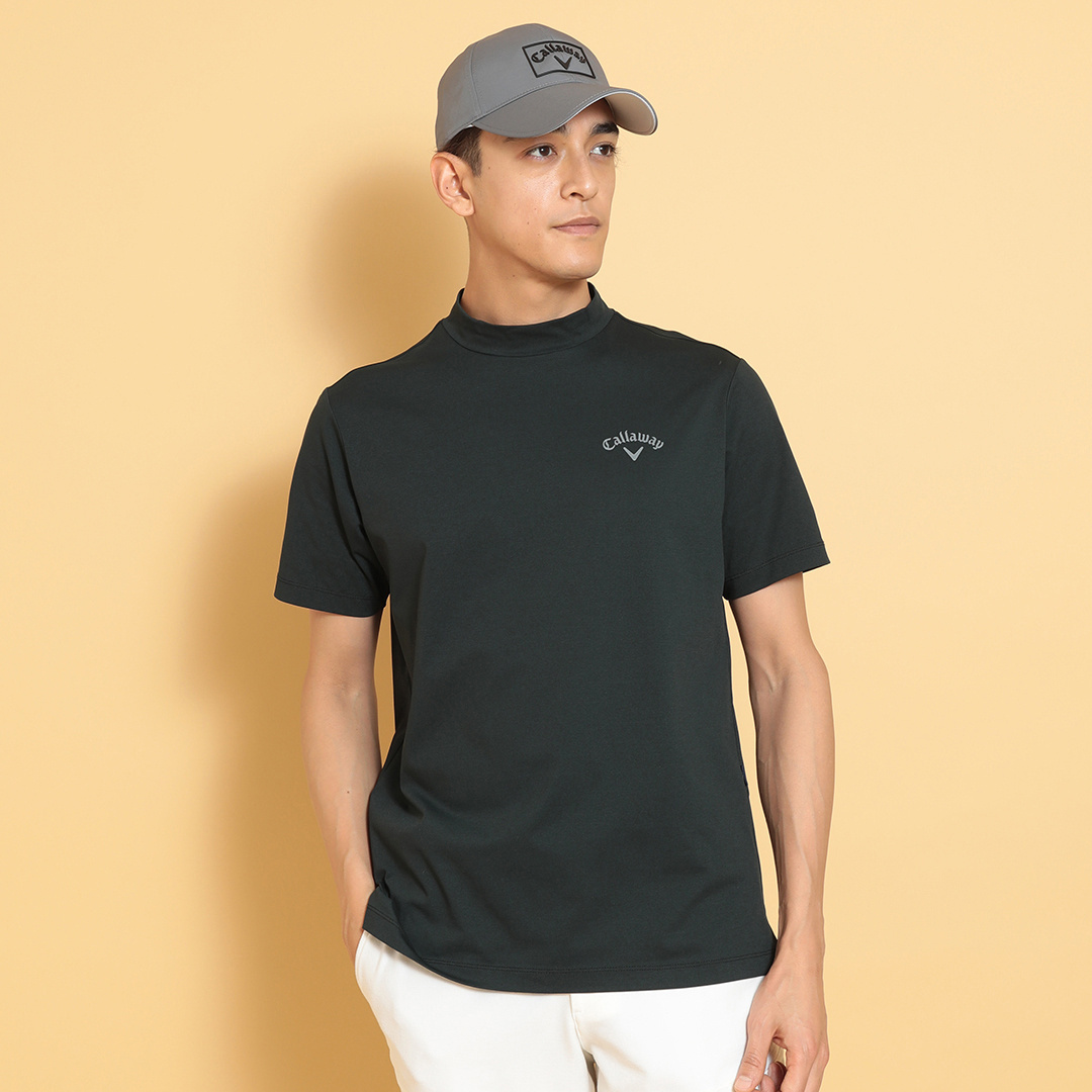 【新品タグ付き】ロゴプリントモックネックSS 3℃裏クール天竺バックプリントモックネック ※4Lサイズあり (MENS)