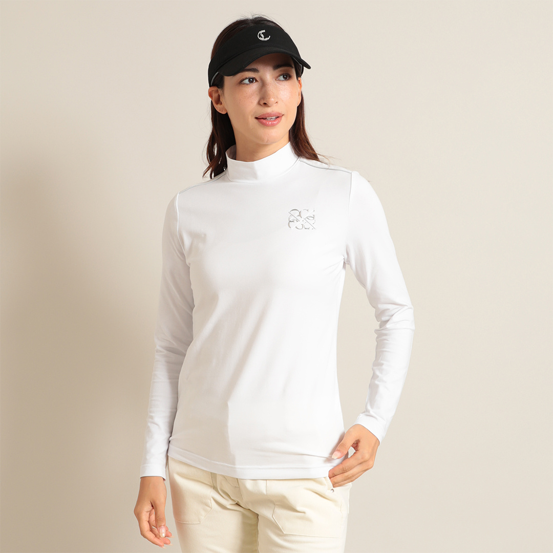 新品タグ付きPGG ホワイト 長袖モックネックシャツ サイズ5 新品タグ付きPGG ホワイト 長袖モックネックシャツ サイズ5