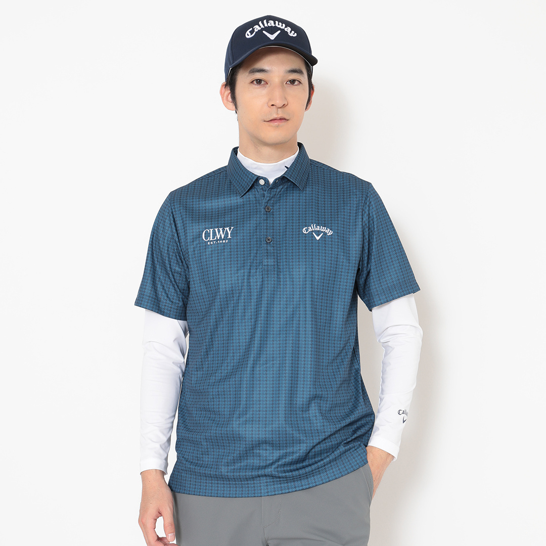 クールコア千鳥総柄半袖シャツインナーセット ※4Lサイズあり (MENS)