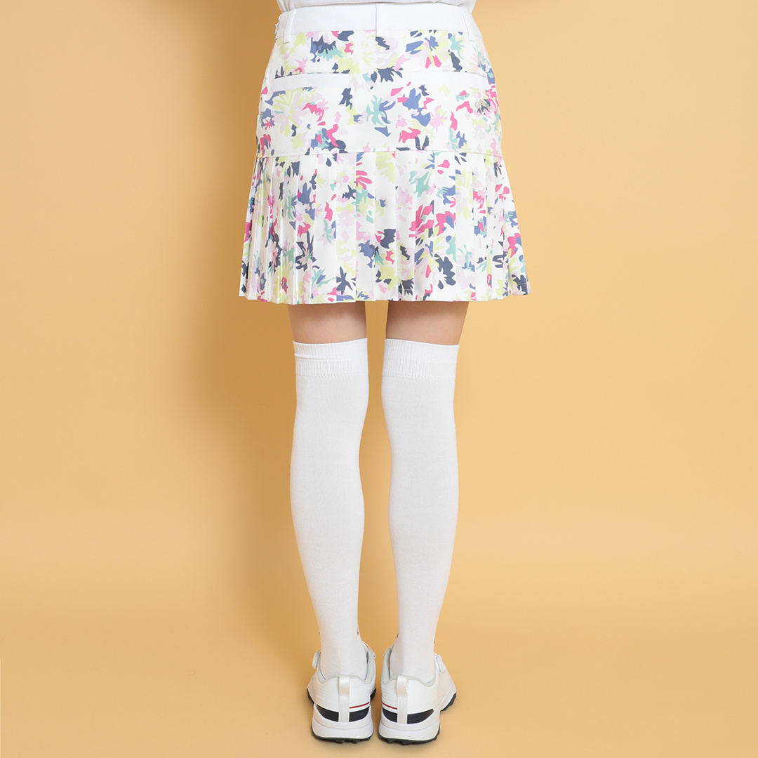 フラワープリントプリーツスカート (WOMENS)