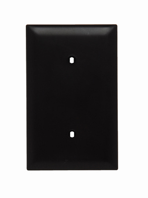 Blank Plates, Strap Mounted, One Gang, Brown