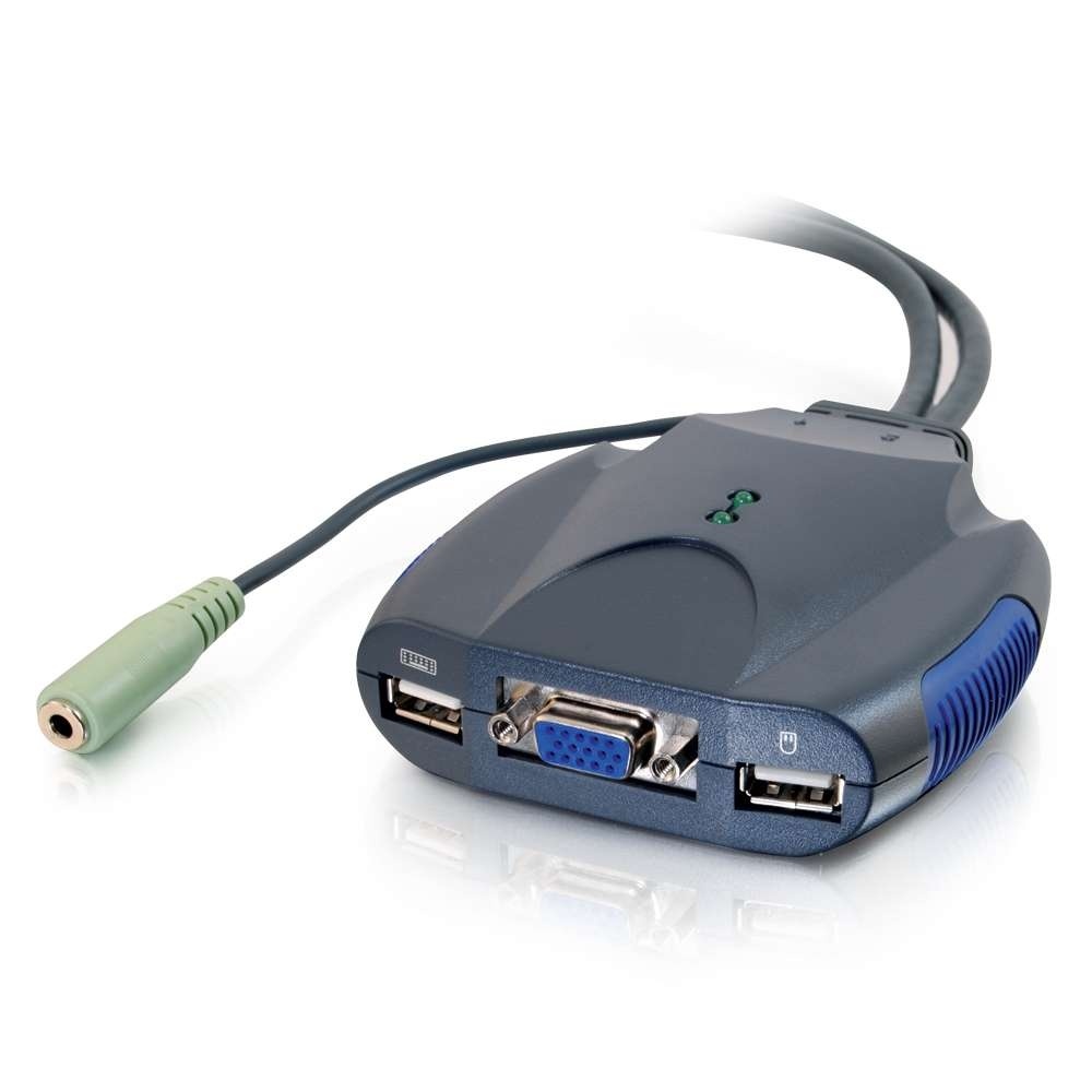 2-Port VGA and USB Micro KVM with Audio, VGA KVM Cables, VGA