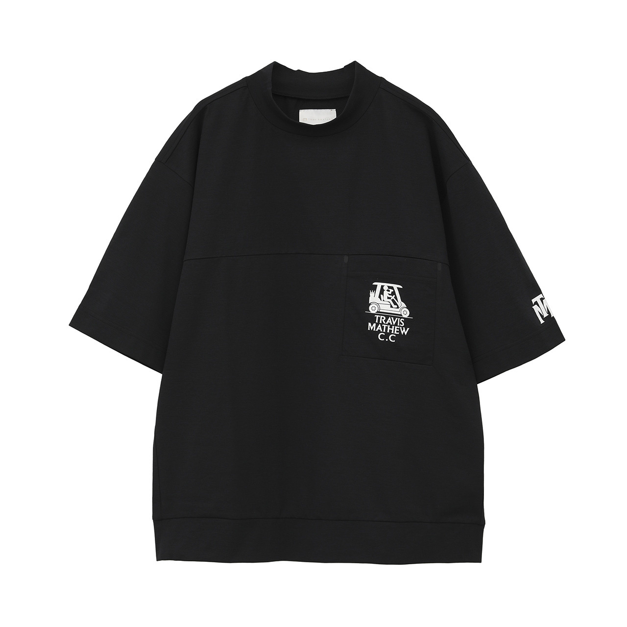 リラックスシルエット バックプリント 半袖モック(UNISEX)