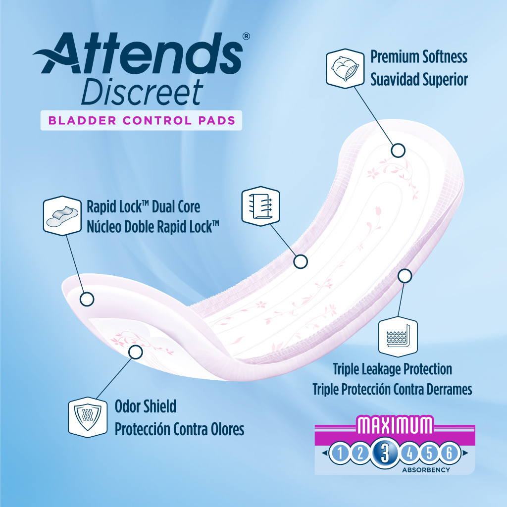 Attends Discreet Women's Maximum Pads