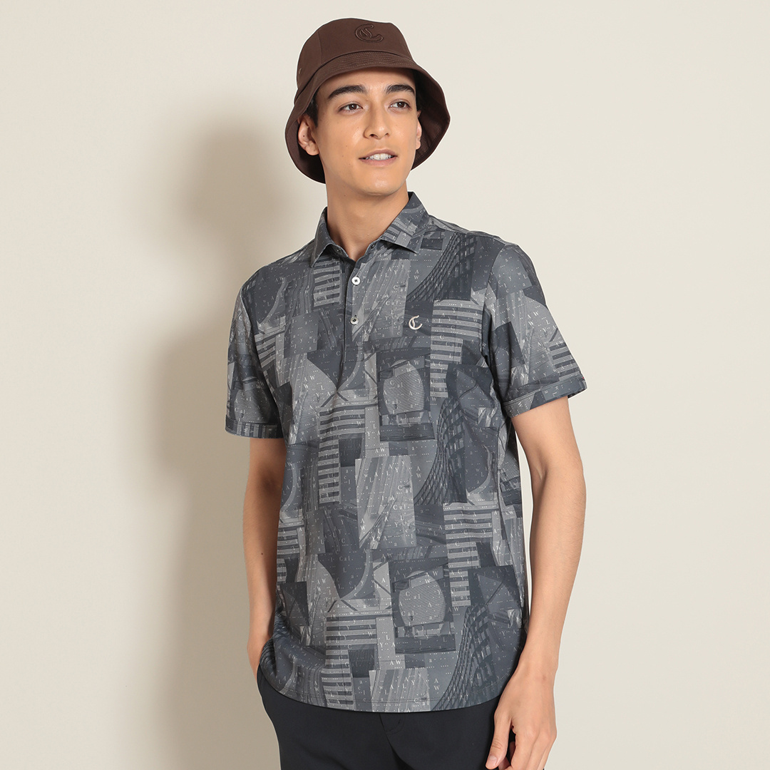 ミュージアムプリントコンパクトカノコ半袖シャツ (MENS)