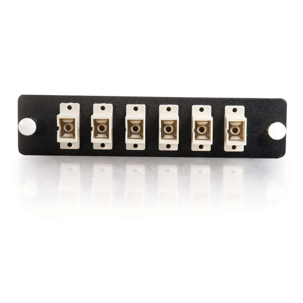 6-Strand, SC, PB Insert, Multimode, Beige Adapter Panel
