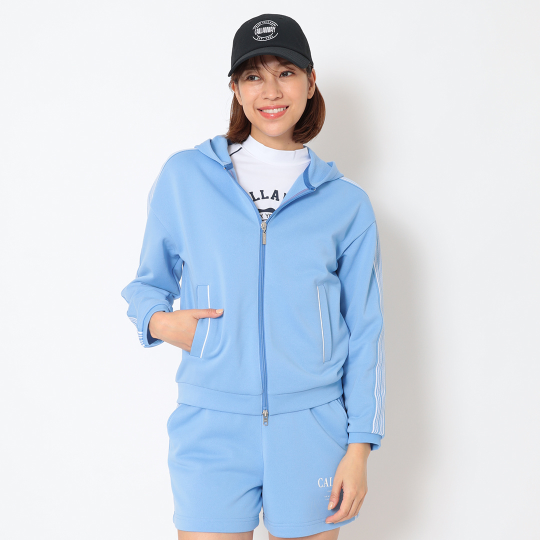 裏毛スウェットフルジップパーカー (WOMENS)