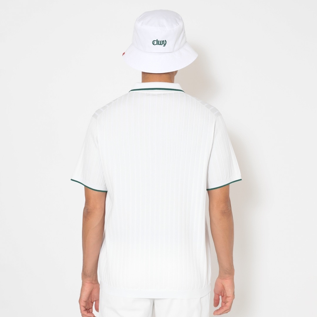 ハイゲージワイドリブニットポロシャツ (MENS)