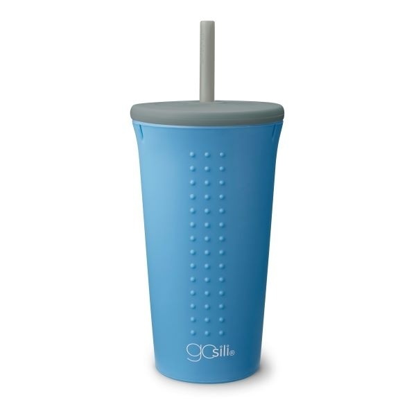 GoSili 16oz Cup w/Straw, Blue, 1/each (GOCUPBLUE) photo