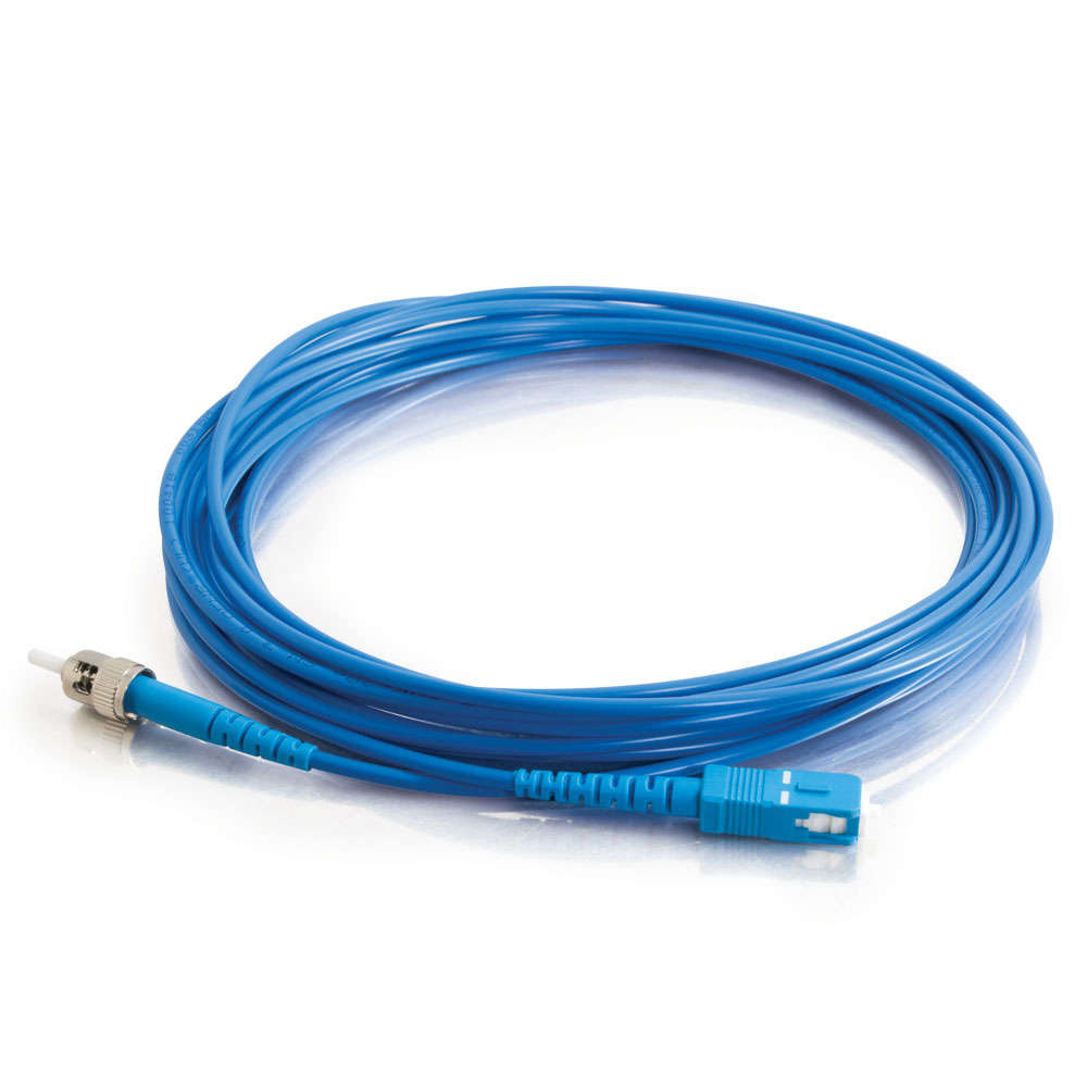 SC-ST 9/125 OS2 Simplex Single-Mode PVC Fiber Optic Cable - Blue