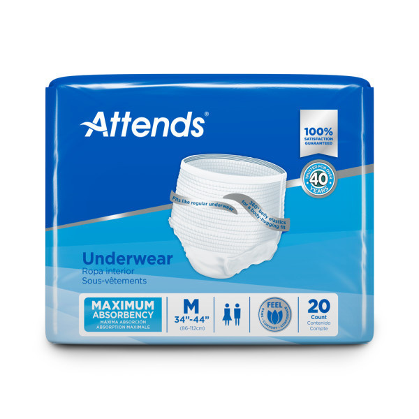 Attends Underwear, Maximum, Medium, 40/case (APEUMS Health & Beauty Health Care Incontinence Aids) photo