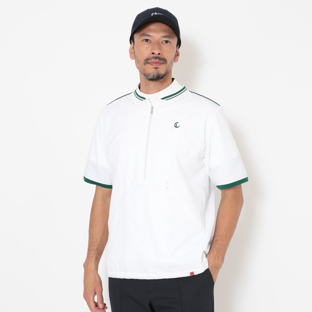 8WAYストレッチハーフジップ半袖ブルゾン (MENS)