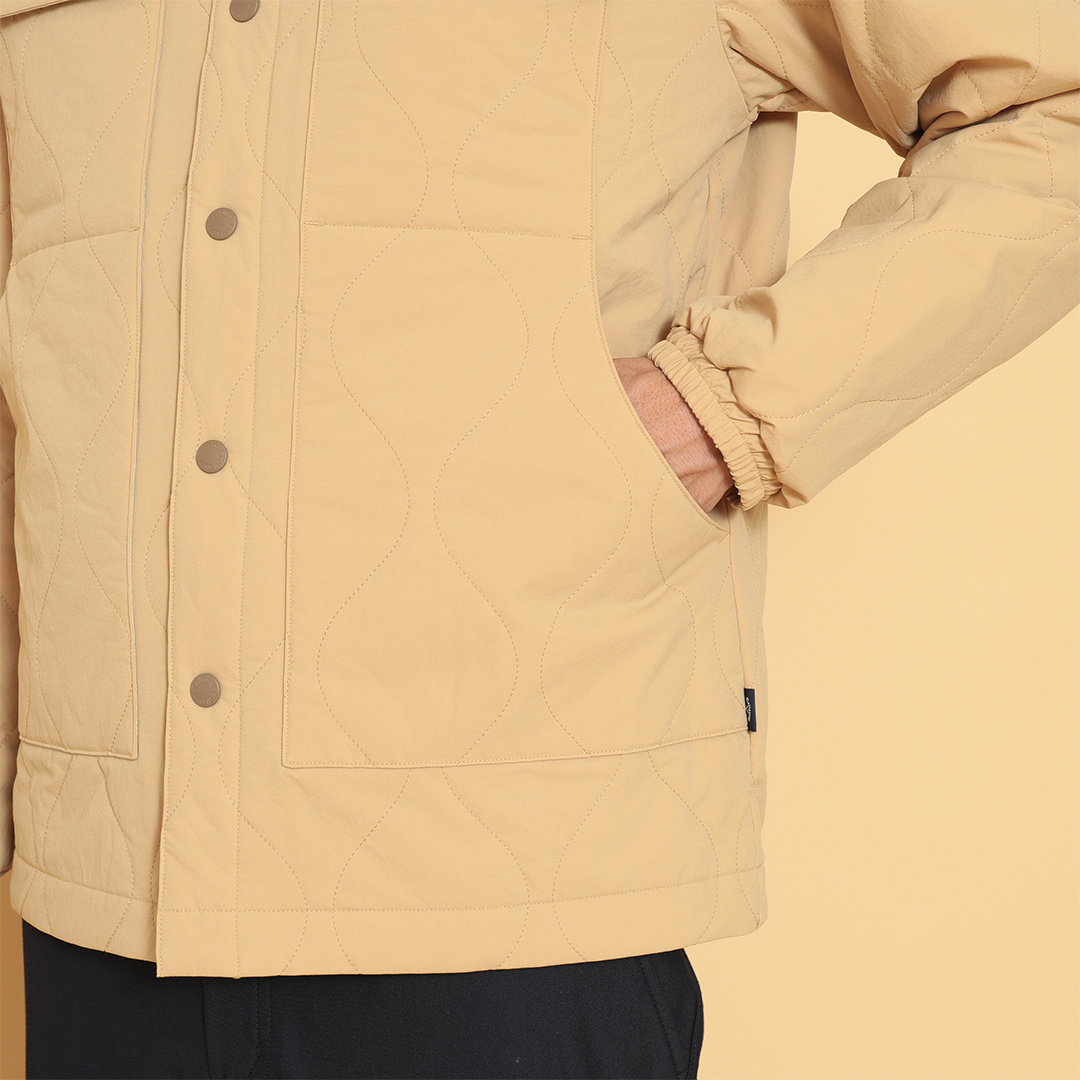 8WAYストレッチ シワポリエステル中綿撥水コーチジャケット (MENS)