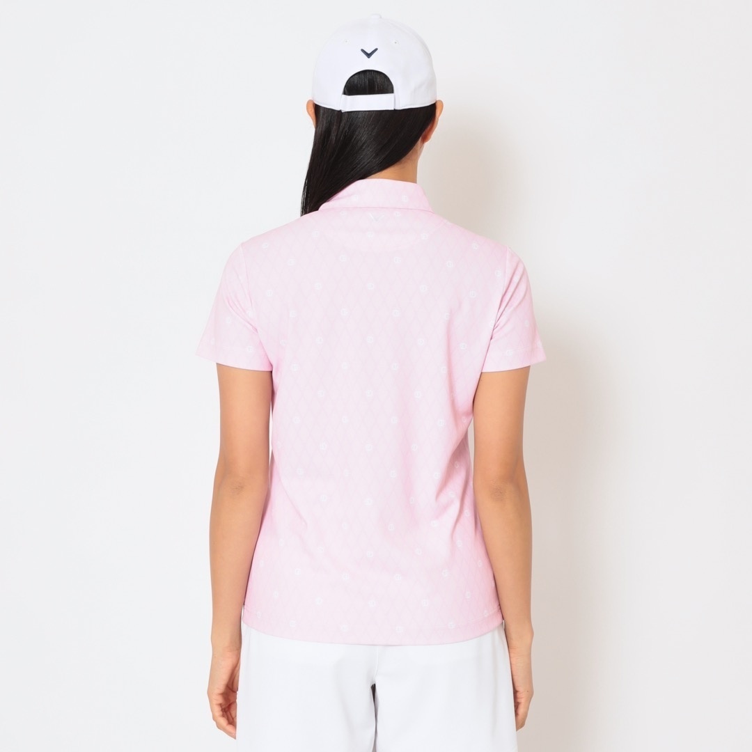 カノコ飛び柄半袖シャツ (WOMENS)
