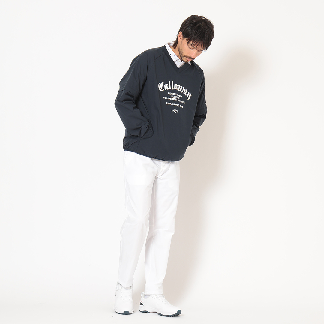 ポリエステルリップ2WAY撥水Vネックブルゾン (MENS)