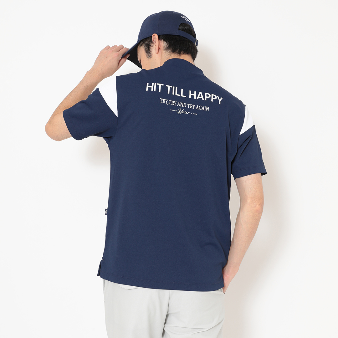 ビッグカノコバックプリント半袖モックネック ※4Lサイズあり (MENS)