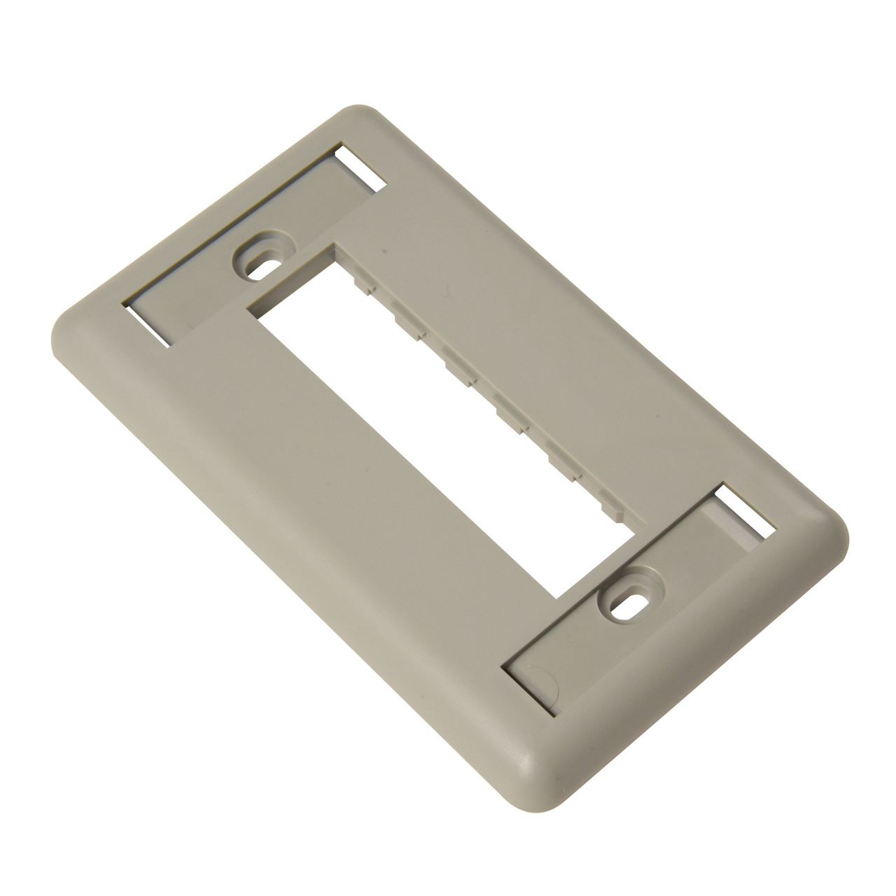 Grey TracJack faceplat with 3 ports
