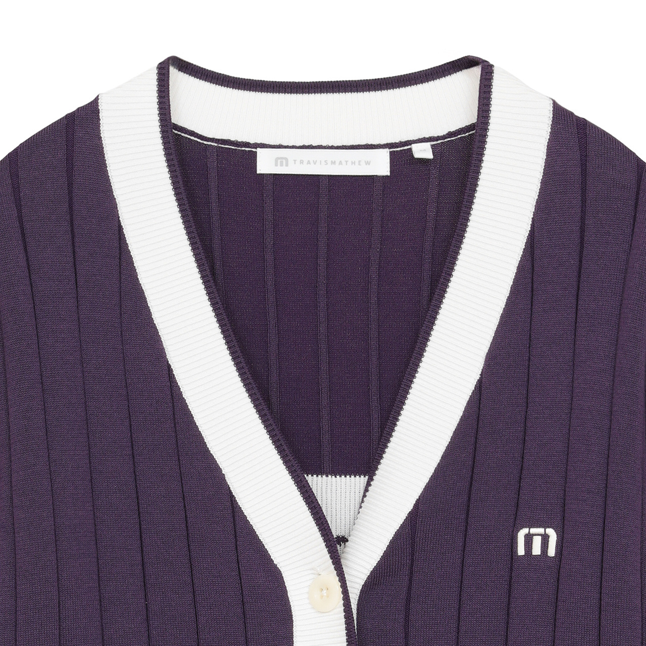 ワイドリブVネックカーディガン(WOMENS)