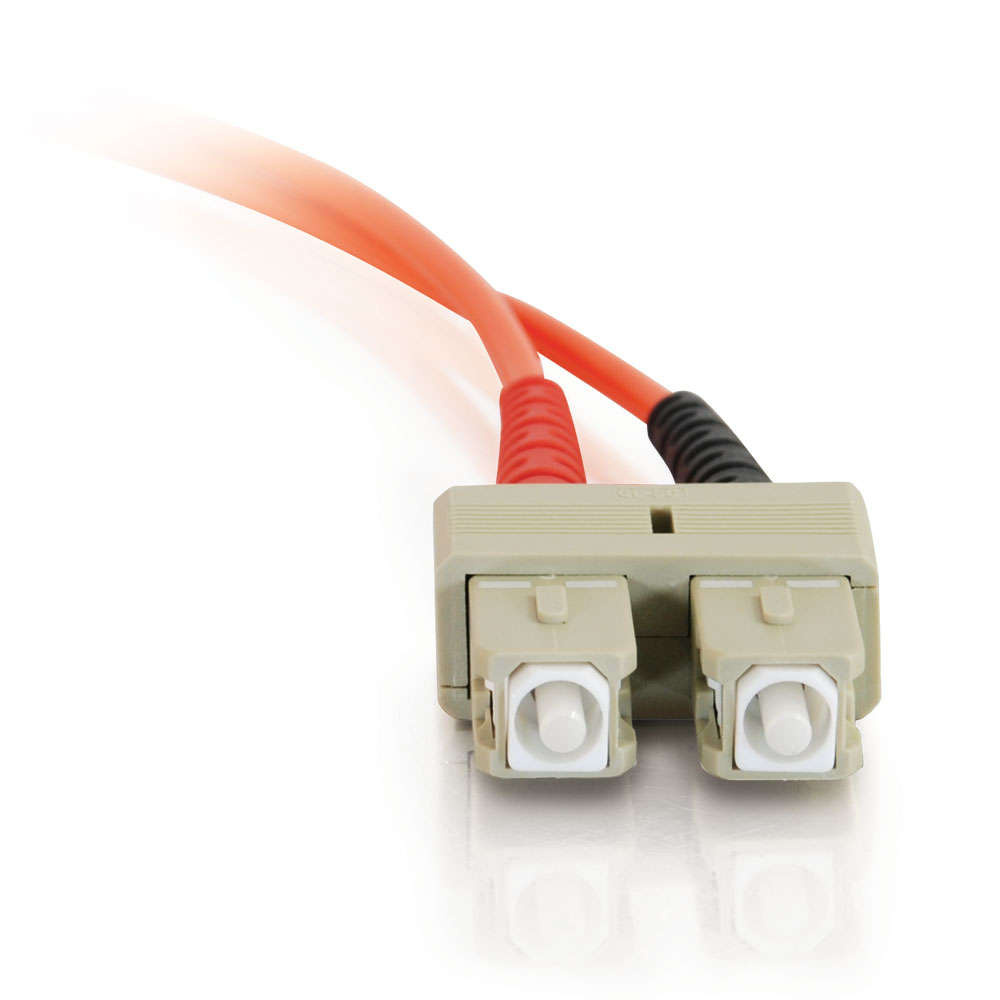 SC-SC 62.5/125 OM1 Duplex Multimode PVC Fiber Optic Cable - Orange