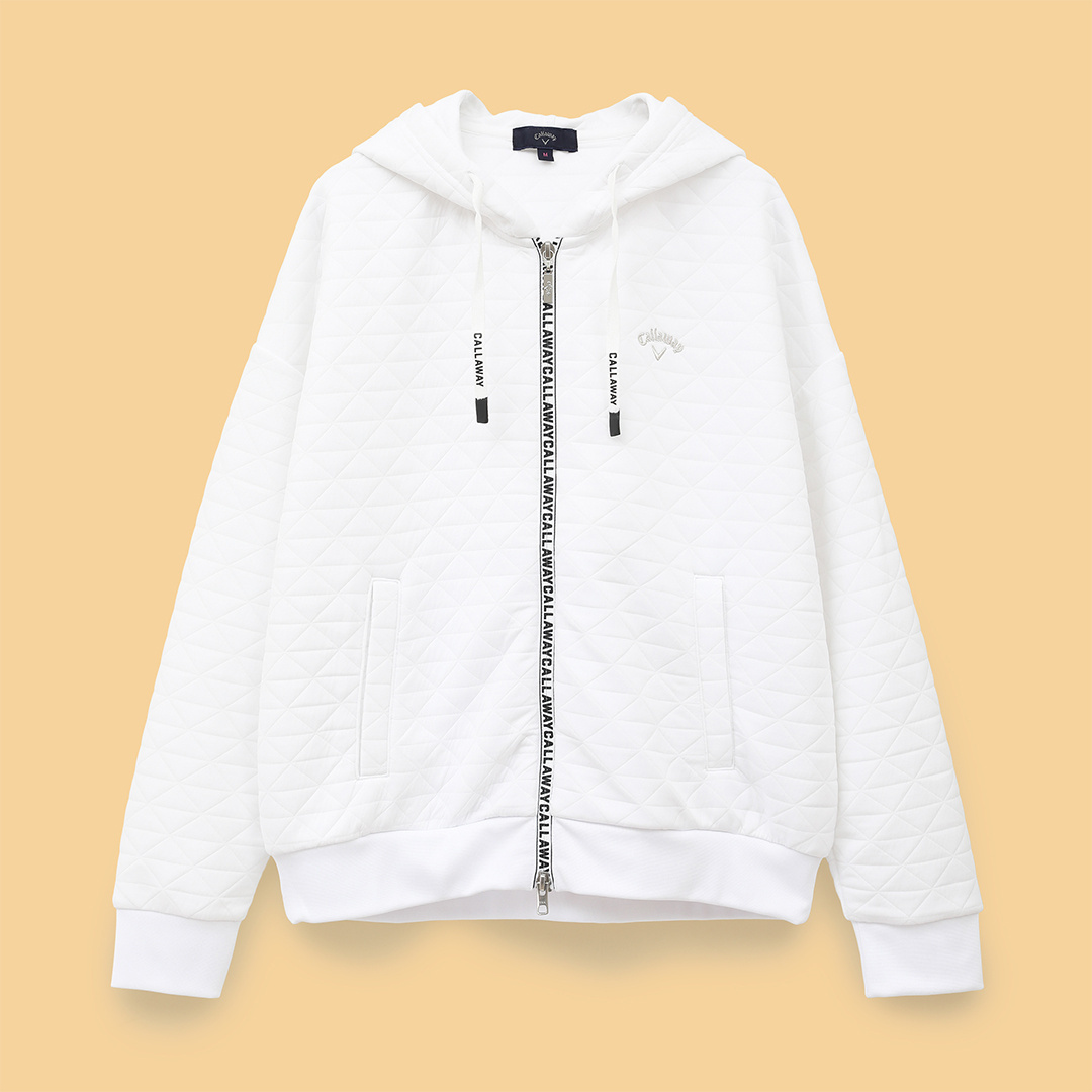 キルトスウェットフルジップパーカー (WOMENS)