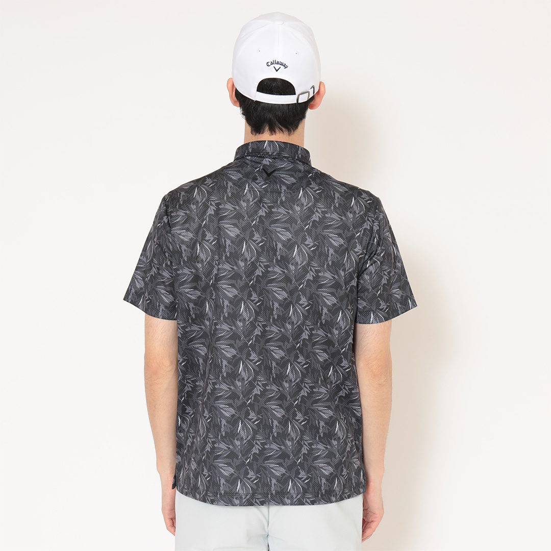 かざあなメッシュボタニカル柄半袖シャツ ※4Lサイズあり (MENS)