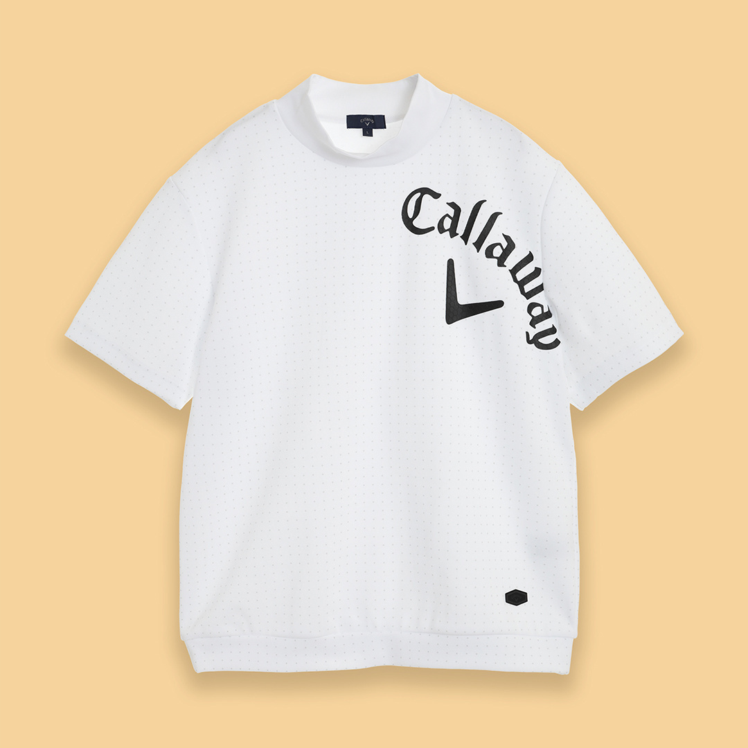 ドットプリント半袖モックネックスウェット (MENS)