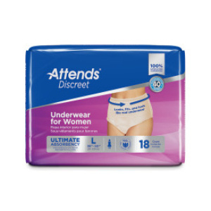 Attends Discreet Underwear for Women, Large - 144/case (ATDUWL2 Health & Beauty Health Care Incontinence Aids) photo