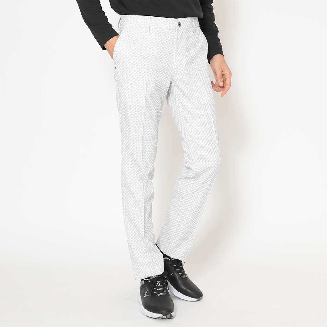 2WAYストレッチピケ千鳥柄テーパードパンツ (MENS)