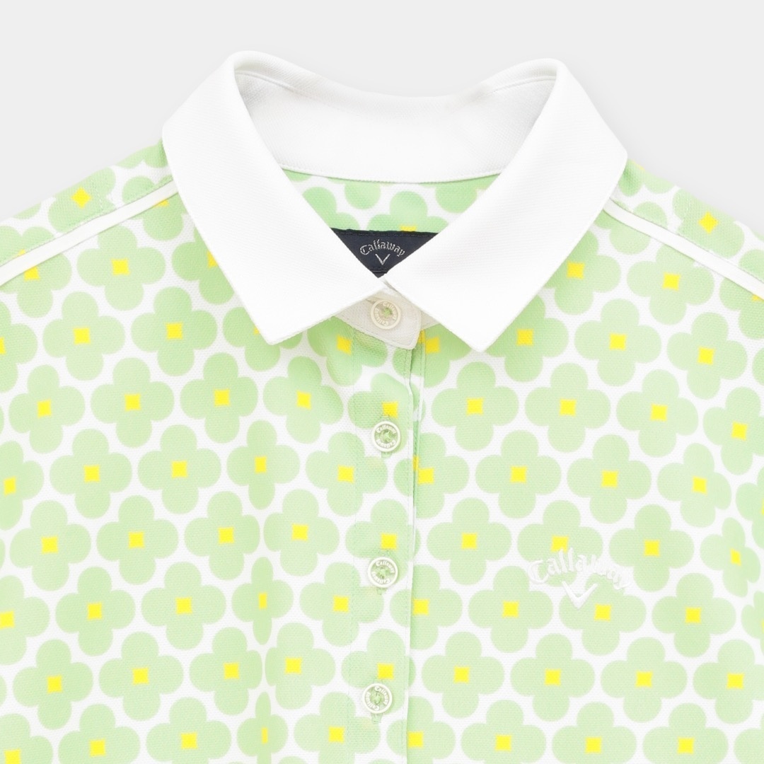 河本結プロ着用】レトロフラワープリント半袖シャツ (WOMENS)