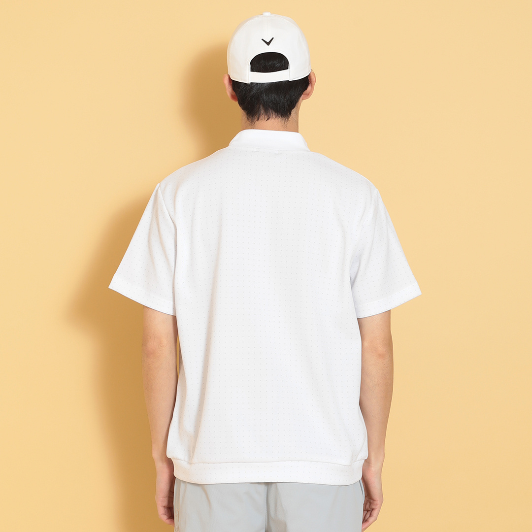 ドットプリント半袖モックネックスウェット (MENS)