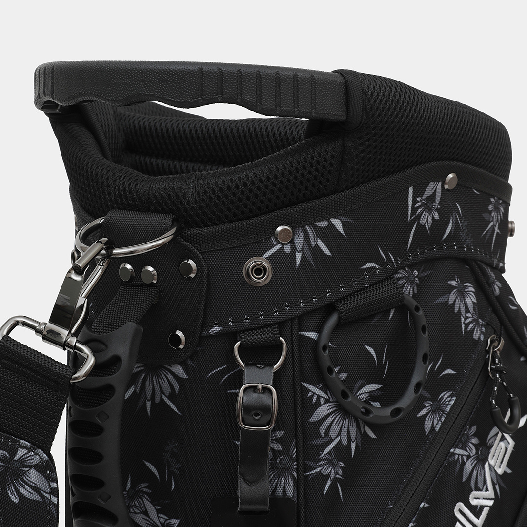 オンライン・直営店限定】QUIKSILVER コラボ/花柄スタンドゴルフバッグ