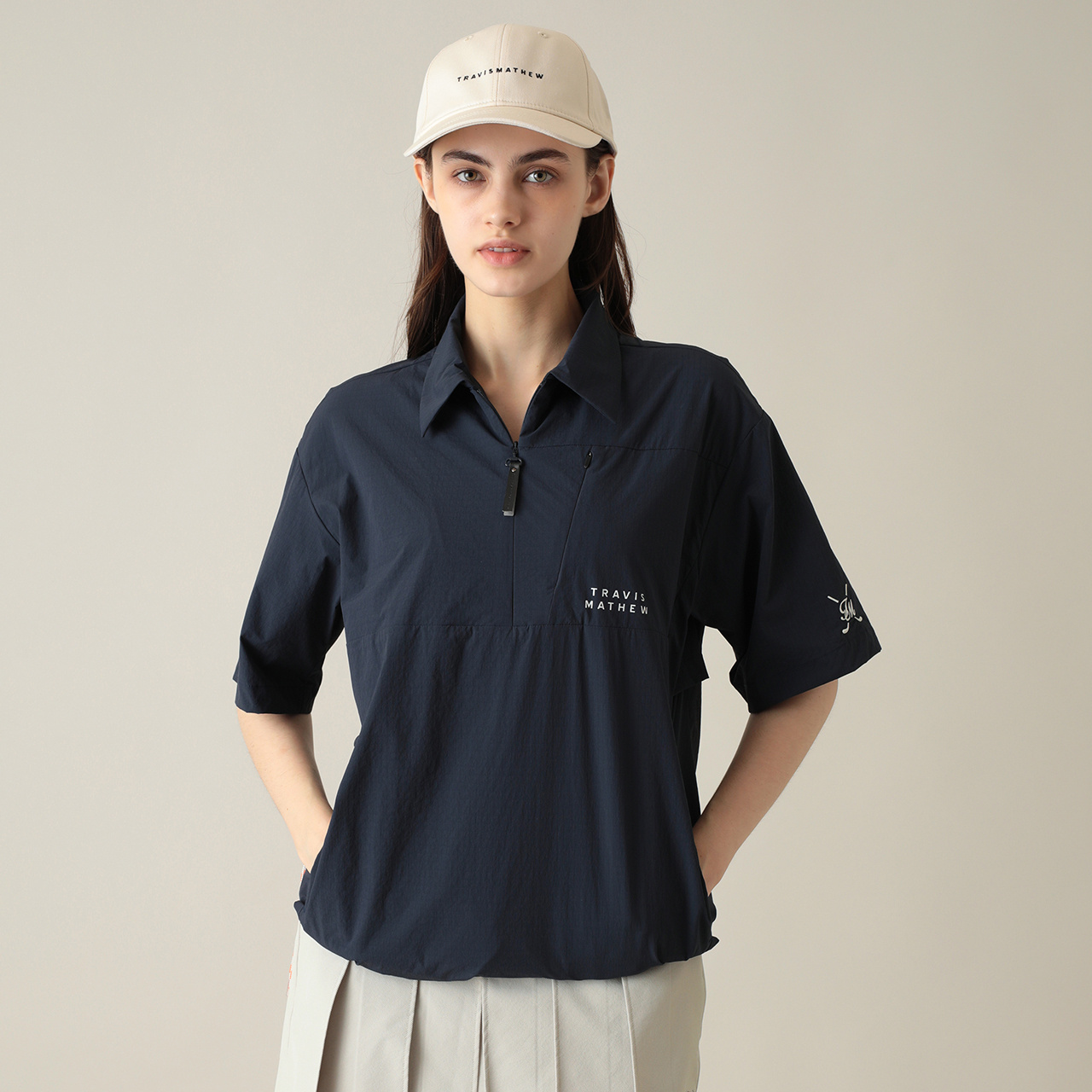 石川遼プロ着用】リップストップ半袖クォータージャケット(UNISEX)