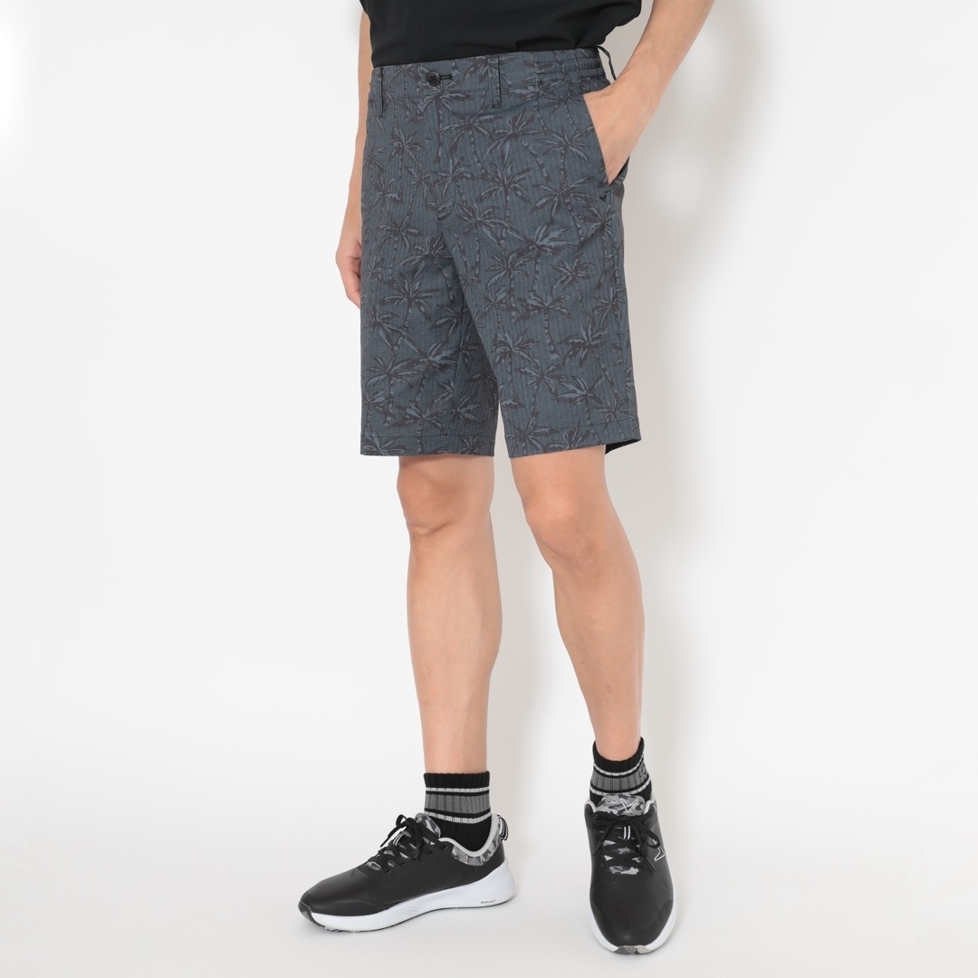 ストレッチドビーヤシの木総柄ショートパンツ (MENS)