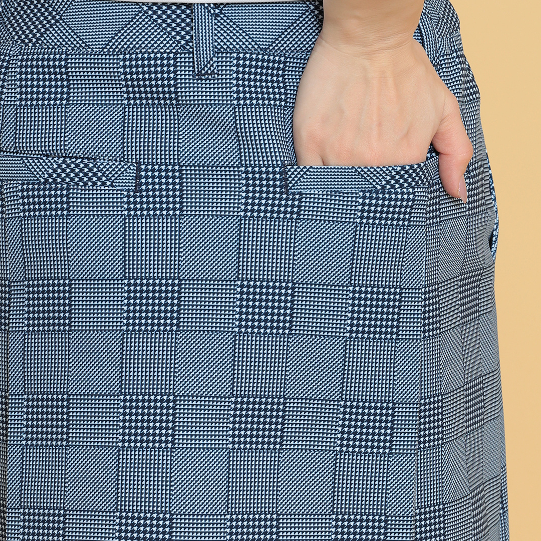 2WAYストレッチピケチェック柄スカート (WOMENS)