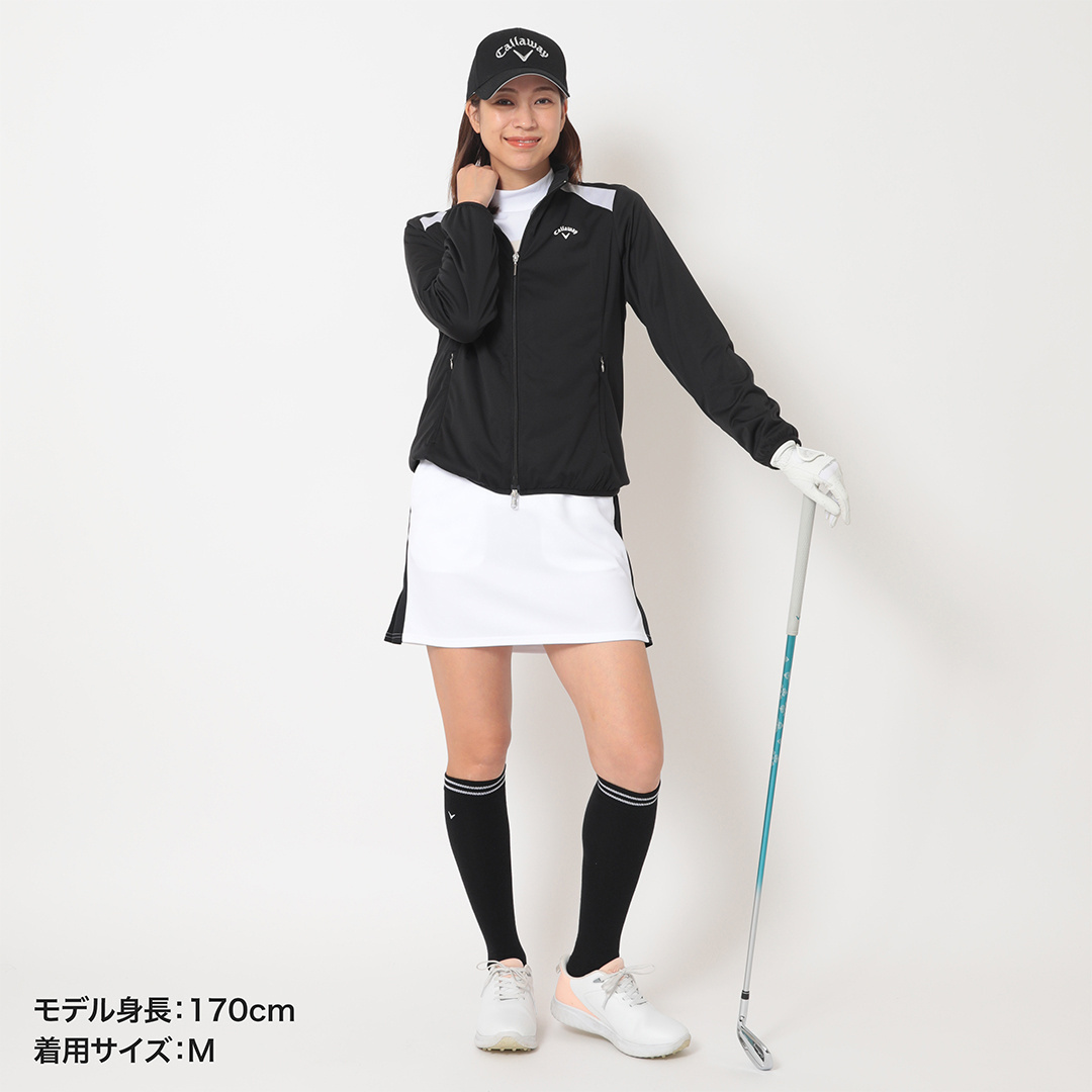 週末割引★Callaway レディースフード付きセーター　スカートセット ダブルニットスカート (WOMENS)