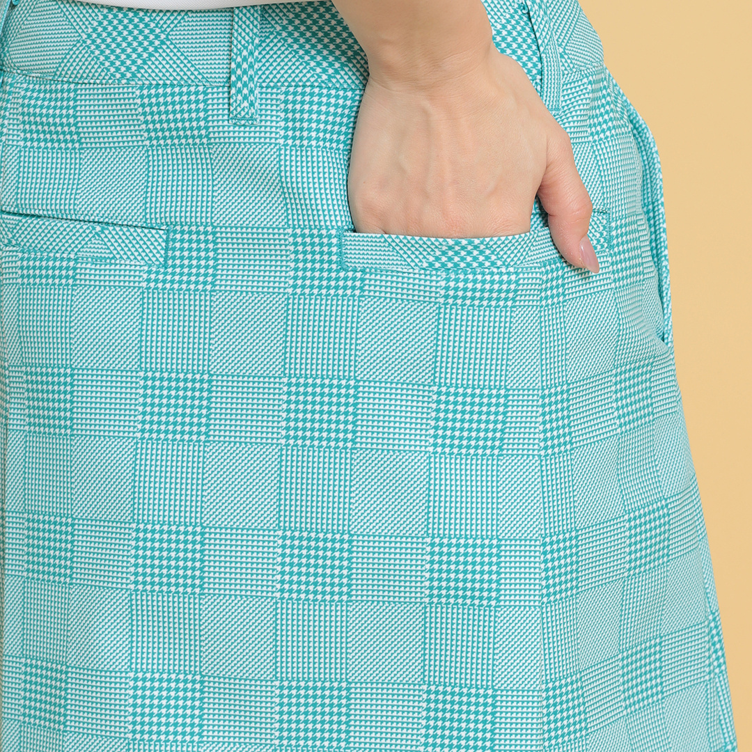 2WAYストレッチピケチェック柄スカート (WOMENS)