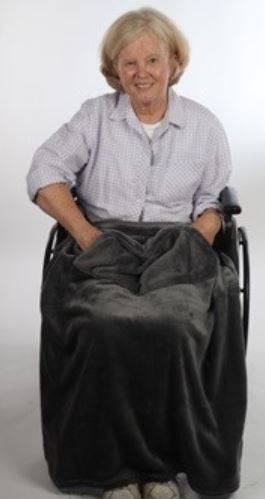 Granny Jo Lightweight Wheelchair Blanket, Charcoal, 1/each (GJ1707) photo
