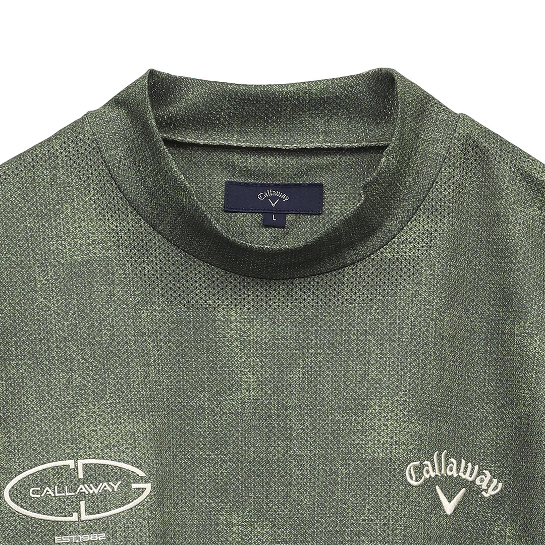 かざあなメッシュメランジプリントモックネック (MENS)