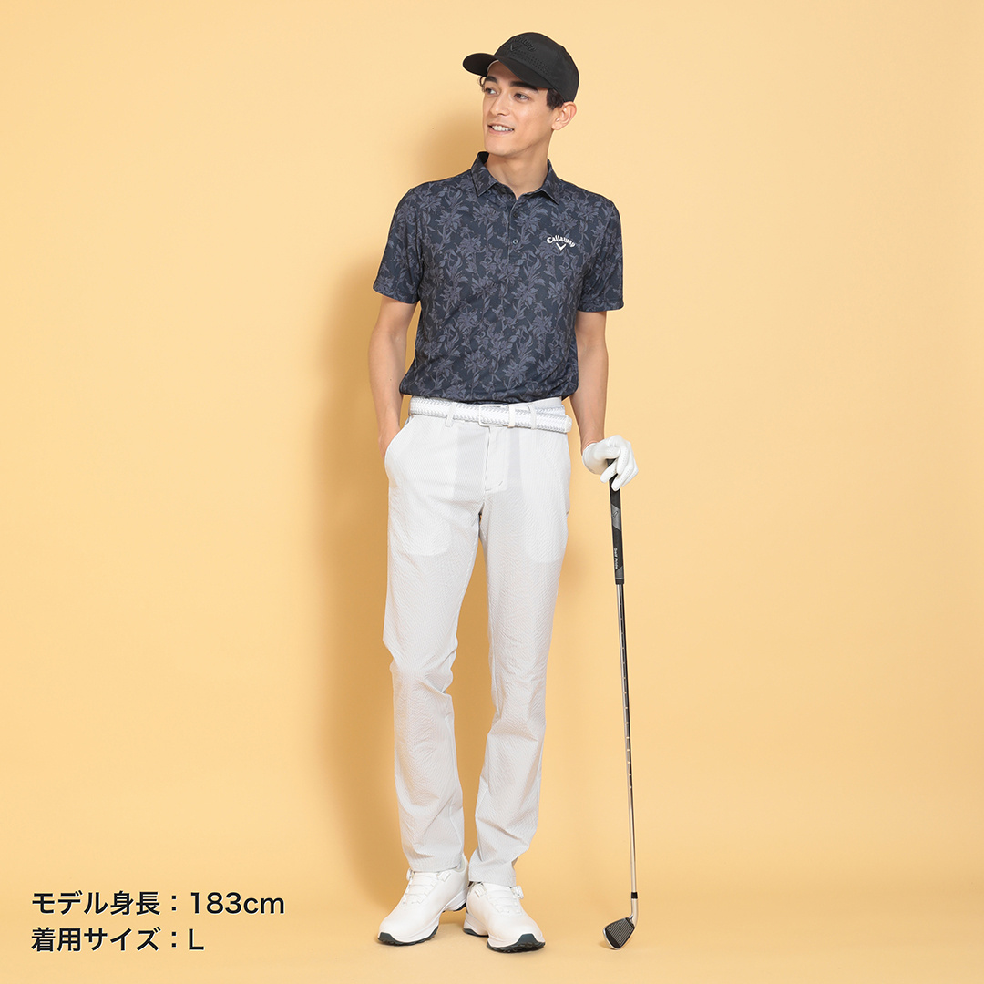 2WAYストレッチシアサッカーテーパードパンツ (MENS)