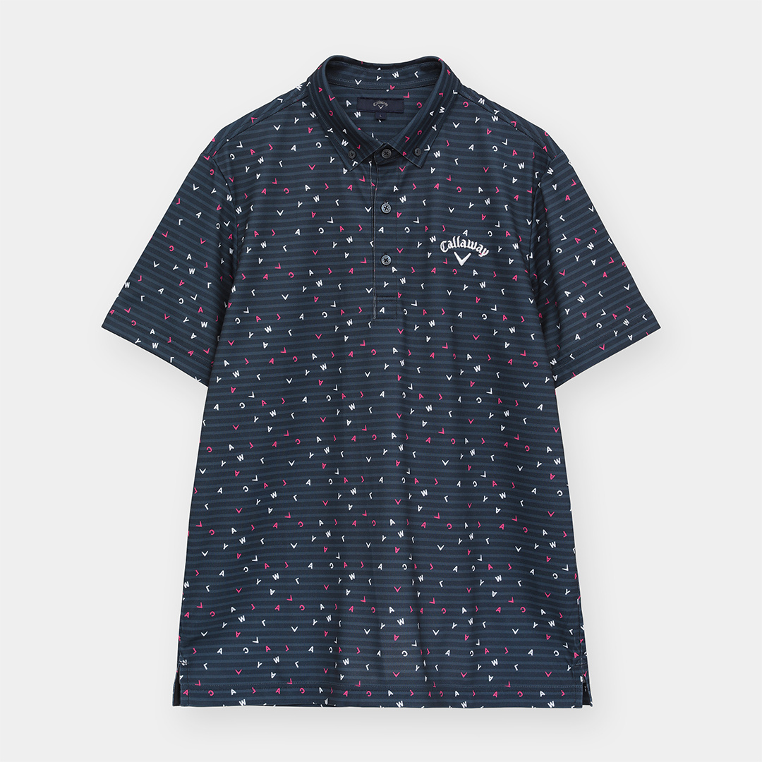 カノコボーダー×飛び柄半袖BDシャツ ※4Lサイズあり (MENS)